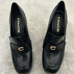 Coach Black Loafer Heel